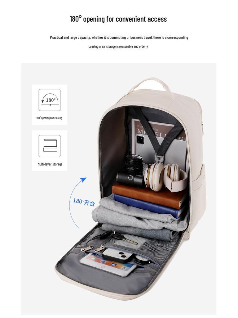 Large Capacity Solid Color Women's Travel Backpack