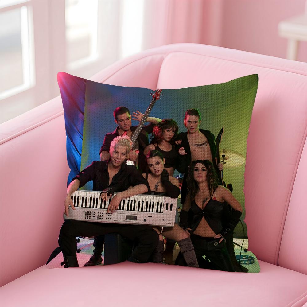 Band R-Rbd R-Rebelde Pillow Case Natural Linen Organic Fabric Double-Sided Printing Sofa Home Decor Gift Cushion Cover