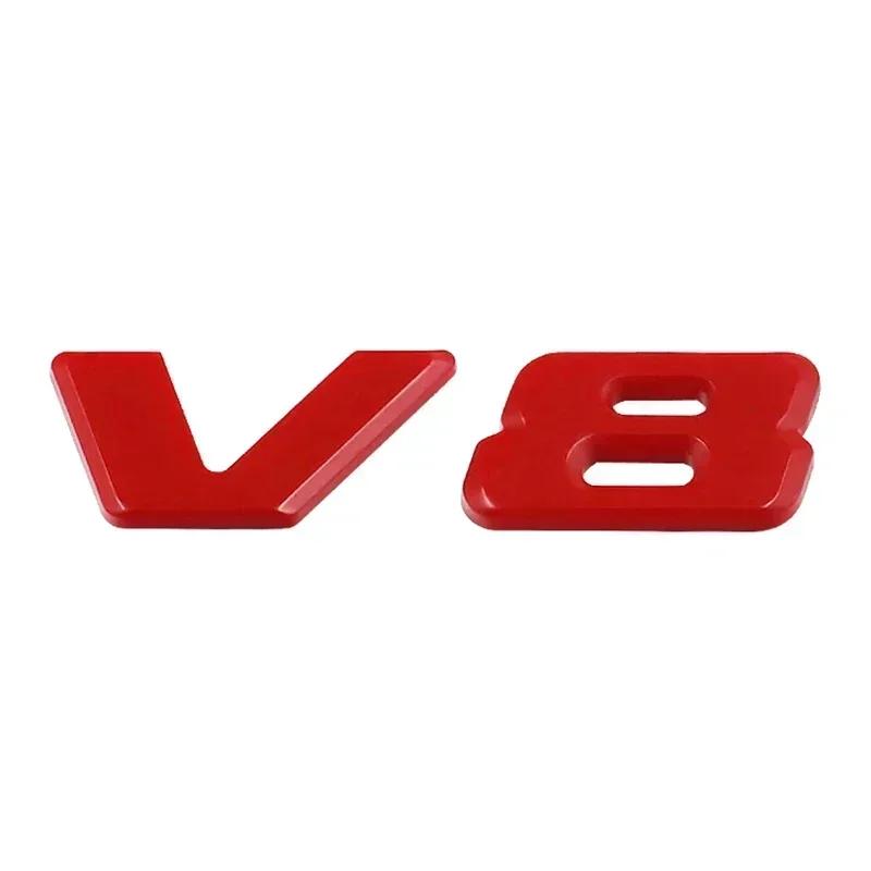 3D chromově černá V8 Logo Písmena Znak Odznak Nálepka na Blatník Auta Pro Mercedes Benz AMG GL ML SL 500 220 C63 S500 V8 Příslušenství