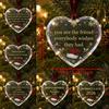 Hanging Christmas Acrylic Heart Ornament Acrylic Transparent Ball Creative Heart Shape Love Attitude Slogan Pendant