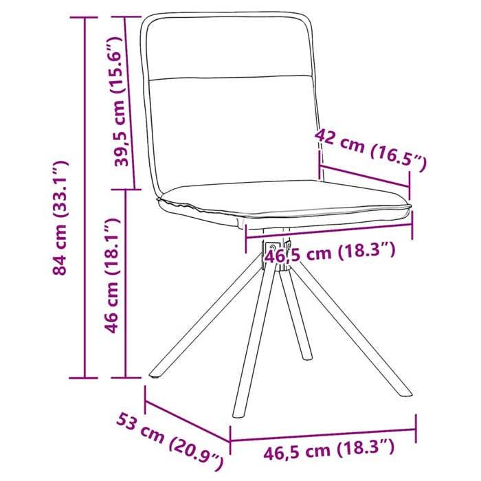 VidaXL Chaises à manger lot de 2 gris nuage tissu, chaise, chaise de salon, chaise d'accent, chaise de cuisine, siège de 4101241