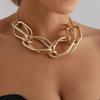 Fashion Gold Color Chunky Chain Statement Necklace for Women Vintage Thick Link Metal Collar Necklace Party Jewelry Accessories