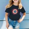 Children'S Casual T-Shirt Independence Day Printed Round Neck Short-Sleeved Top