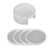 5pcs Thickened Design Coaster Resin Molds Soft Silicone DIY Resin Molds  Home Decoration