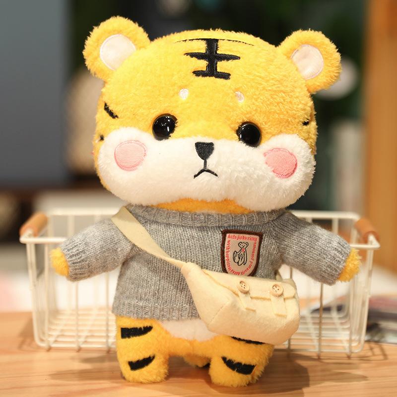Tiger Year Mascot Doll Tiger Doll Plush Toy Small New Year Gift Doll Cute Girl