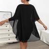 Women's Irregular Shawl Wrap Buttock Large Size Dress