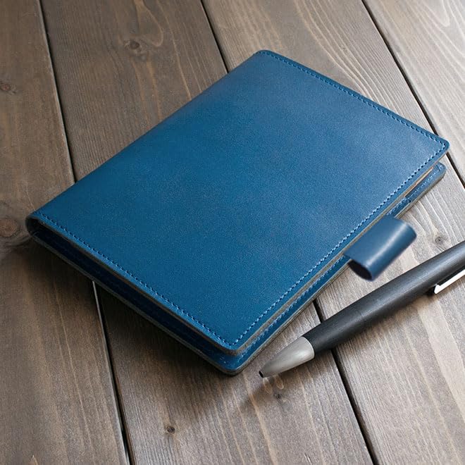 Rhodia 13 Horizontal Cover with Pen Genuine Leather in Includes One Notepad No. Holder, (Made Japan), (Vintage Wine)