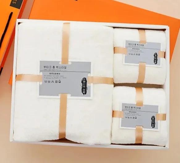 bathroom set towel set Quick-drying coral fleece bath towel three-piece gift box microfiber towel set 3-piece set