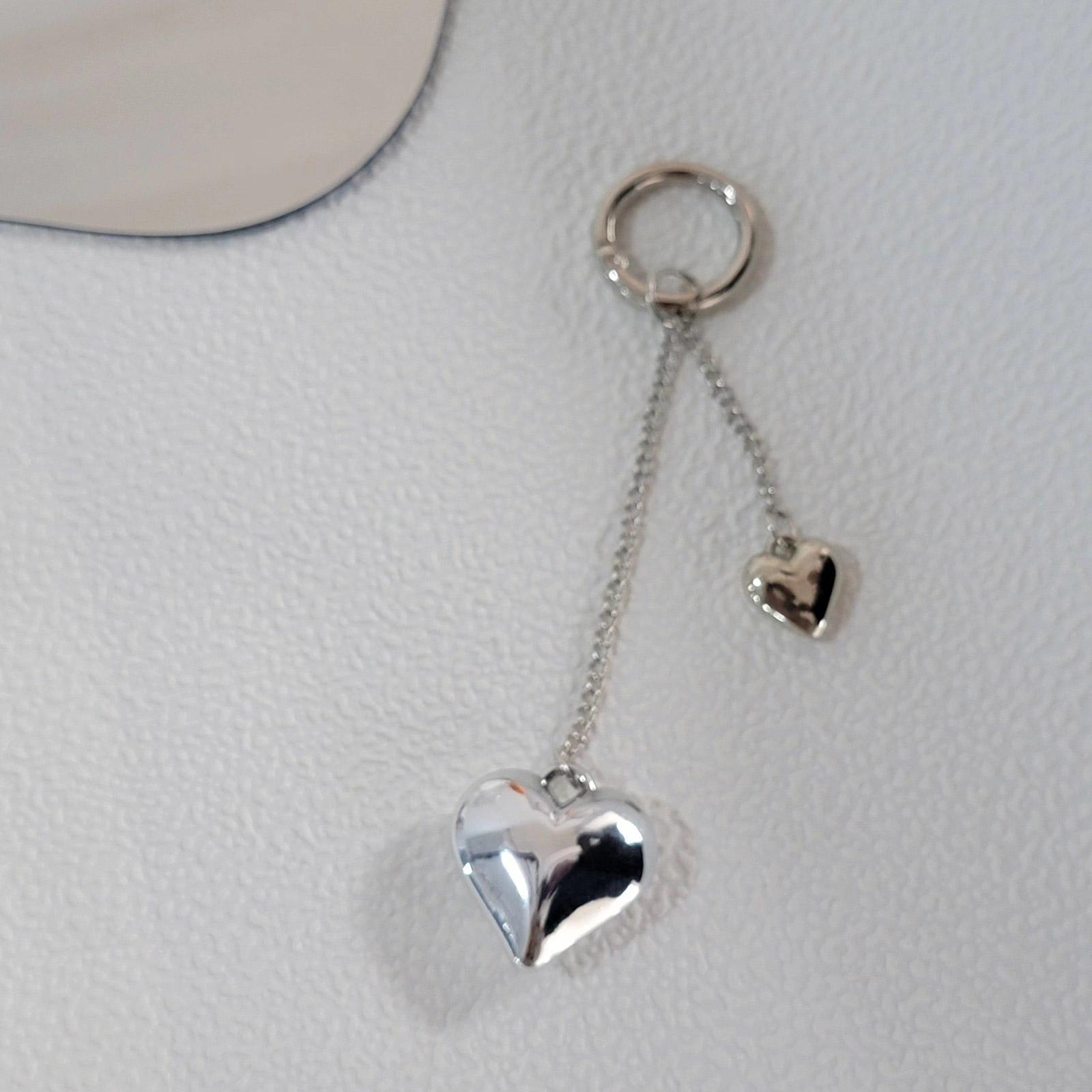 

Брелок из сплава ручной работы, большой 3D кулон в виде сердца, брелок, изысканный ремешок для телефона, ювелирный подарок для друзей и близких