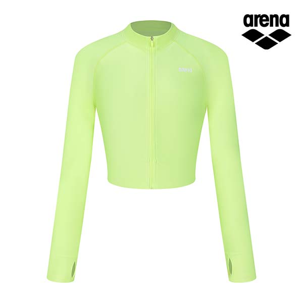 Alena New Wave Leisure Crop Zip-Up Rash Guard A4Bl1Qr42Lim