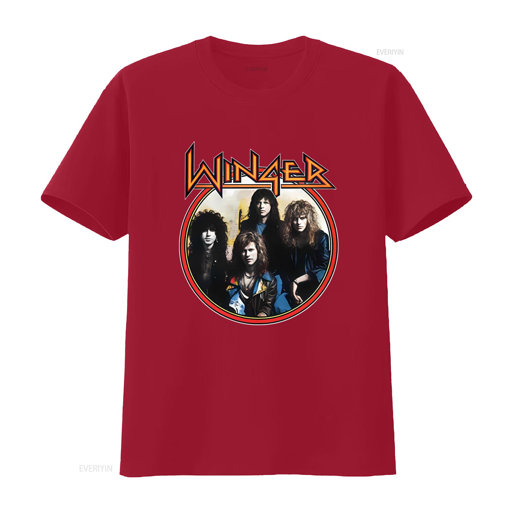 Winger Band Concert Rock Music Print T Shirt Cotton All Sizes vintage Washed homme graphic Breathable Top For Everyday Wear S