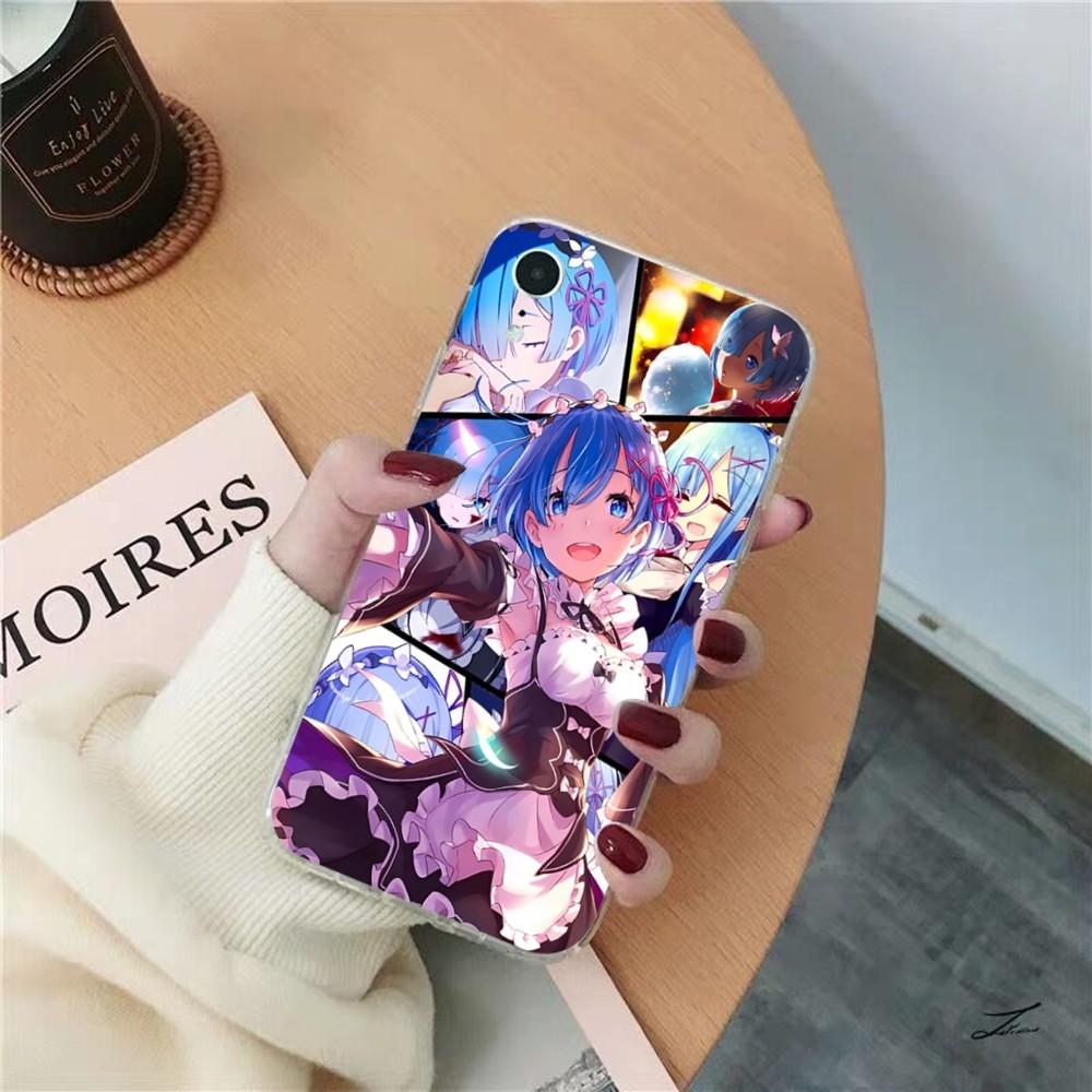 ReZERO Ram Rem Phone Case for iPhone 15 8 7 6 6S Plus X SE 2020 XR XS 14 11 12 13 Mini Pro Max Mobile Case