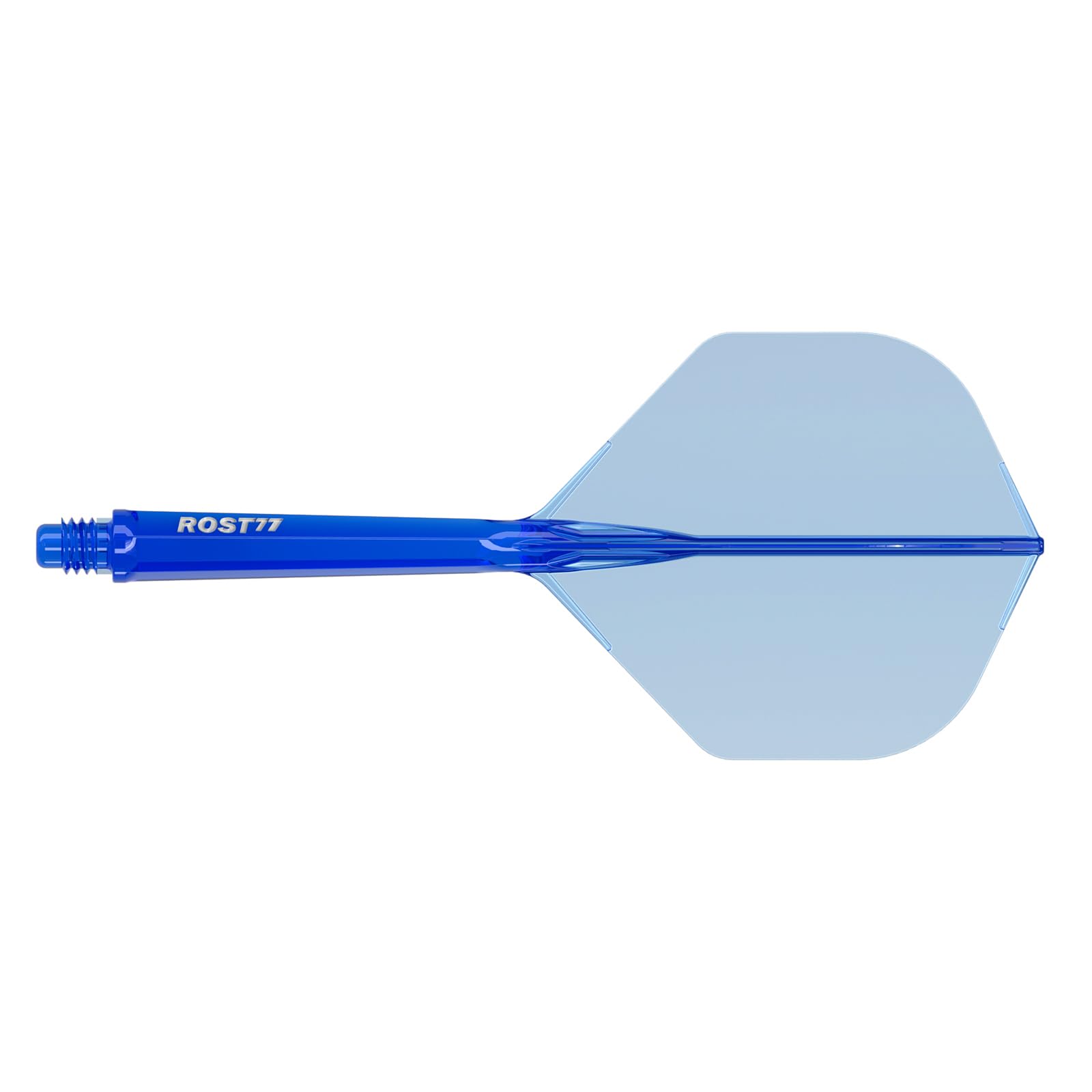 

CUESOUL ROST 77 Transparent Set of Clear White Large One-Piece Flights, Standard, 3, Blue, Logo, (CS-77-XB3T-L)