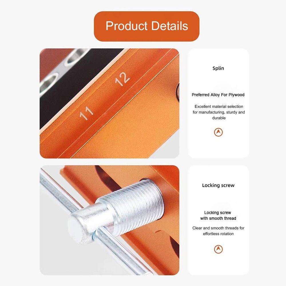 Precision Align Drill Locator Clamp Fixed Woodworking Clamp Wood Punch Tool Mortise Drilling