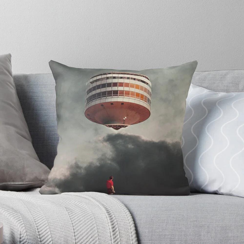 Royal blue yellow gray ink printing linen pillowcase sofa cushion cover home decoration can be customized for you 40x40 50x50