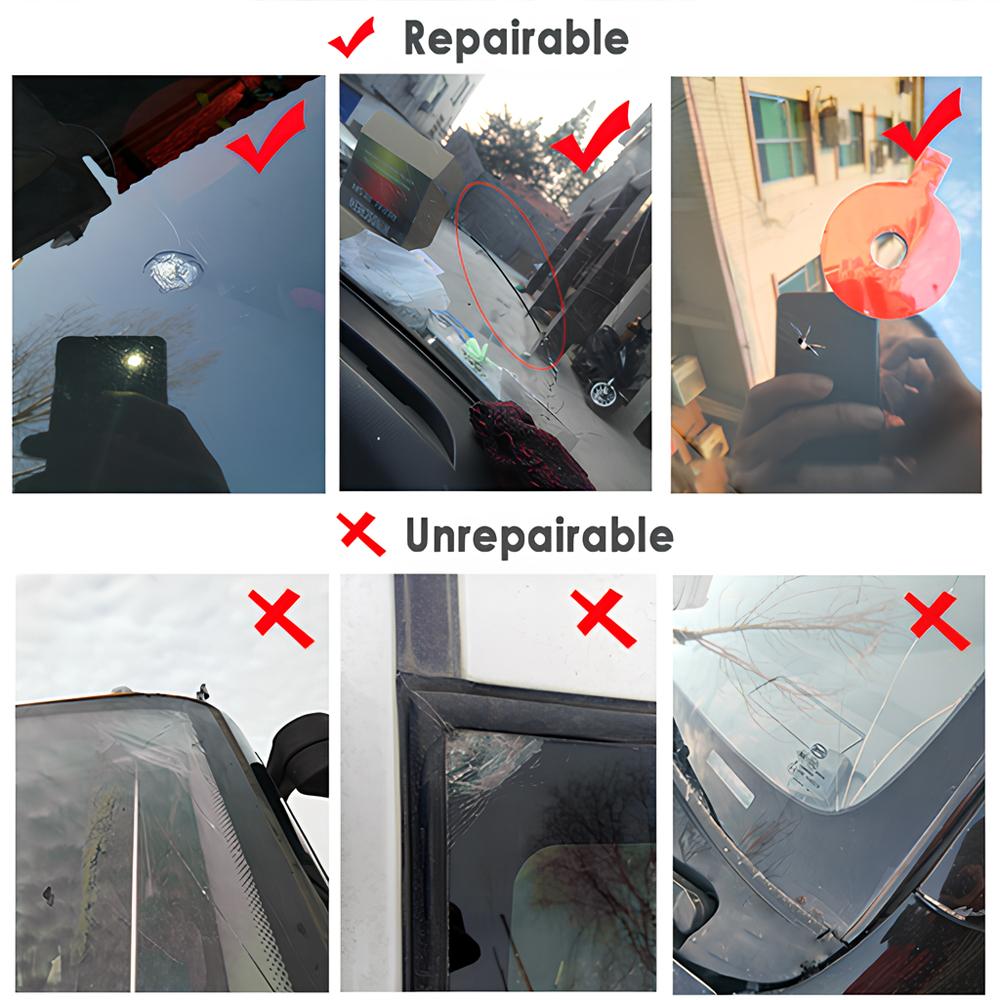 Car Windshield Cracked Repair Tool DIY Window Screen Kit Restoration Curing Glue Auto Glass Scratch Crack Restore No Trace