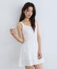 ADAUL Fit Flare Sleeveless Mini Dress - White
