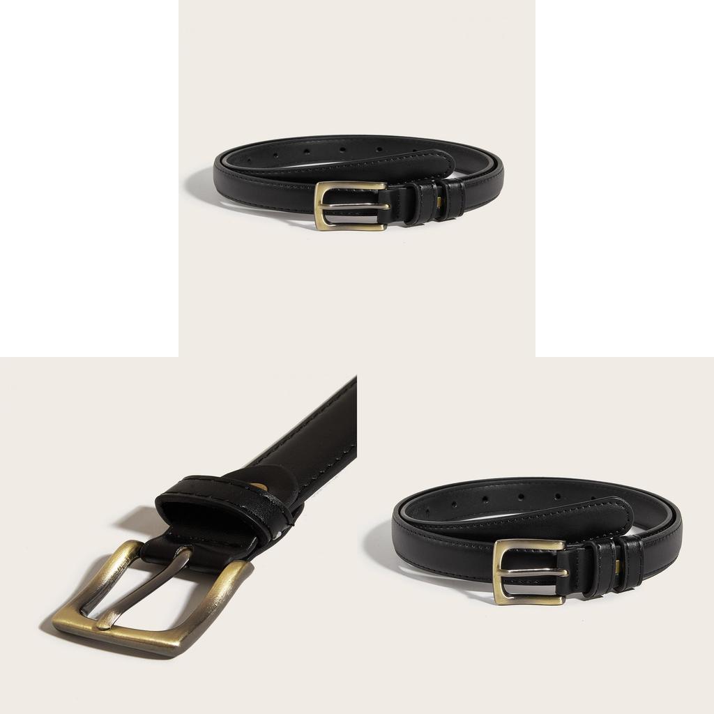 New Korean Style Retro Thin Western Belt For Women With Alloy Buckle