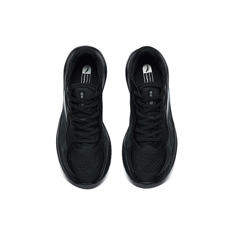 Anta Training Series Fabric Shock Absorbing Non-Slip Wear-Resistant Breathable Lightweight Low-Top Training Shoes Men Sneakers Black Gray 112237718-6