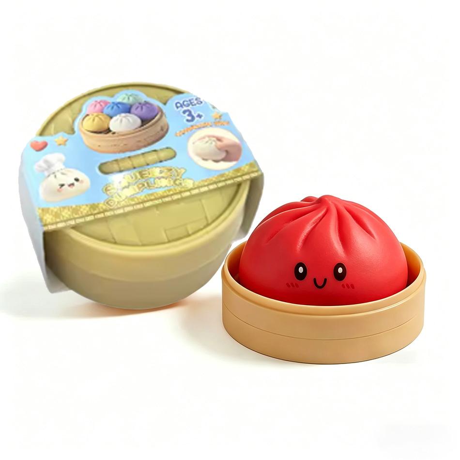 Colorful 6 Styles Glitter Dumpling Glitter Dumpling Squishy With Box Dumplings Sensory Squeeze Toy For Stress Relief Toys