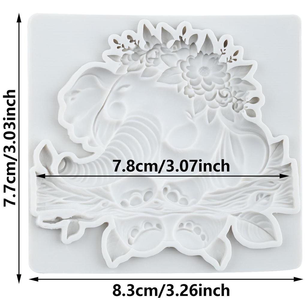 Elephant Silicone Molds Elephant Fondant Mold Cake Decorating Tools Cupcake Topper Chocolate Candy Craft Gum Paste Polymer Clay