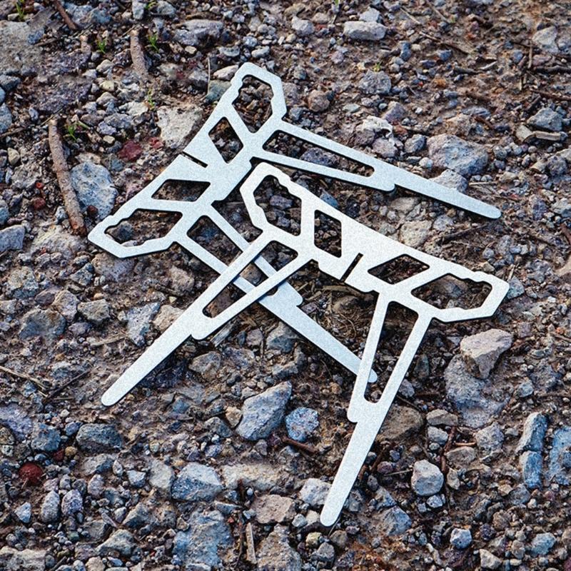 Foldable Grill Rack Folding Cooking Pot Support Portable 201 Stainless Steel Outdoor Backpacking Gas Stove Stand