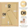 5x7 Picture Frame - 5 x 7 Photo Frame Made of Solid Oak Wood and Real Glass,Display Picture 4x6 with Mat or 5x7 Without Mat,5 by 7 Frames for Wall &