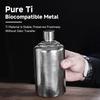 Pure Ti Round Flask Portable Lightweight   Ti-Made   Pouring