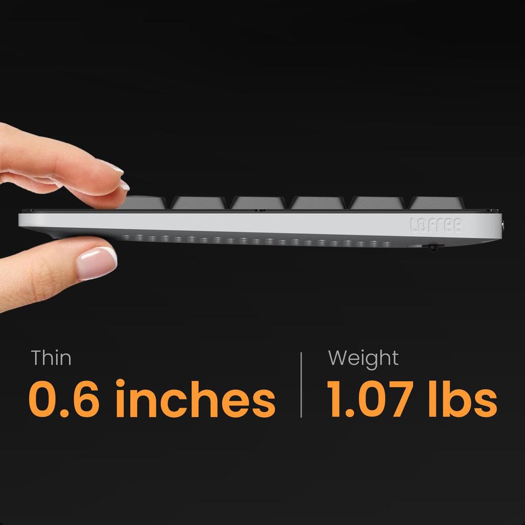 Lofree Edge Low Profile Mechanical Rechargeable Bluetooth and Wired Connectivity Mac Switch Carbon Fiber Top Mg Alloy Bottom Case Technical Compliance