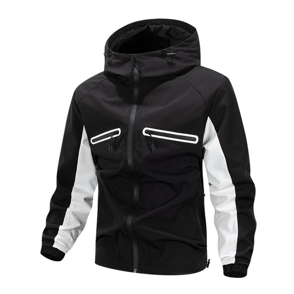 Men'S Loose Jacket Fashionable Multi Pocket Hooded Jacket