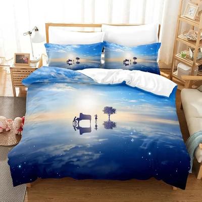 Comfortable Anime Print Duvet Cover Set With Duvet Cover And Pillowcases King Queen Twin Sizes For All Ages
