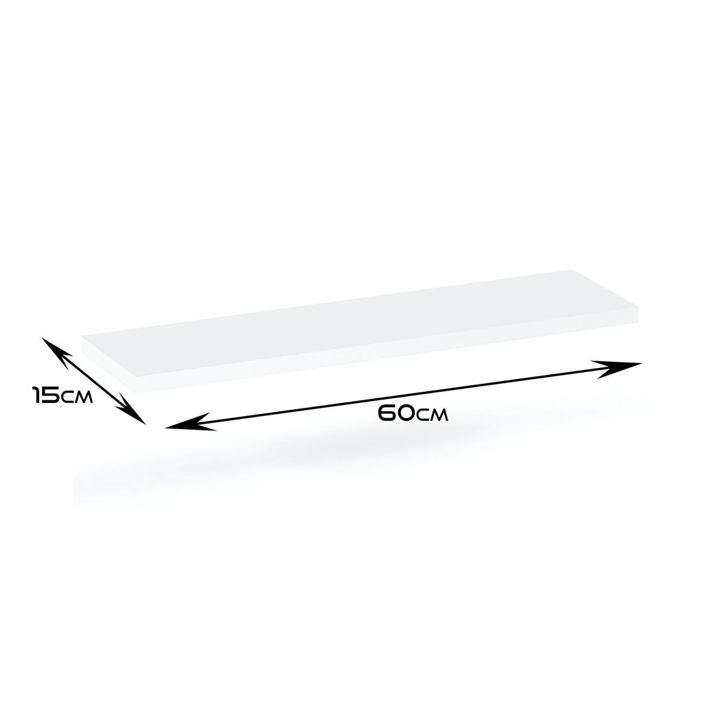 White Hanging Shelf, Wall Shelf, 60 Cm Bookshelf + Shelf Bracket