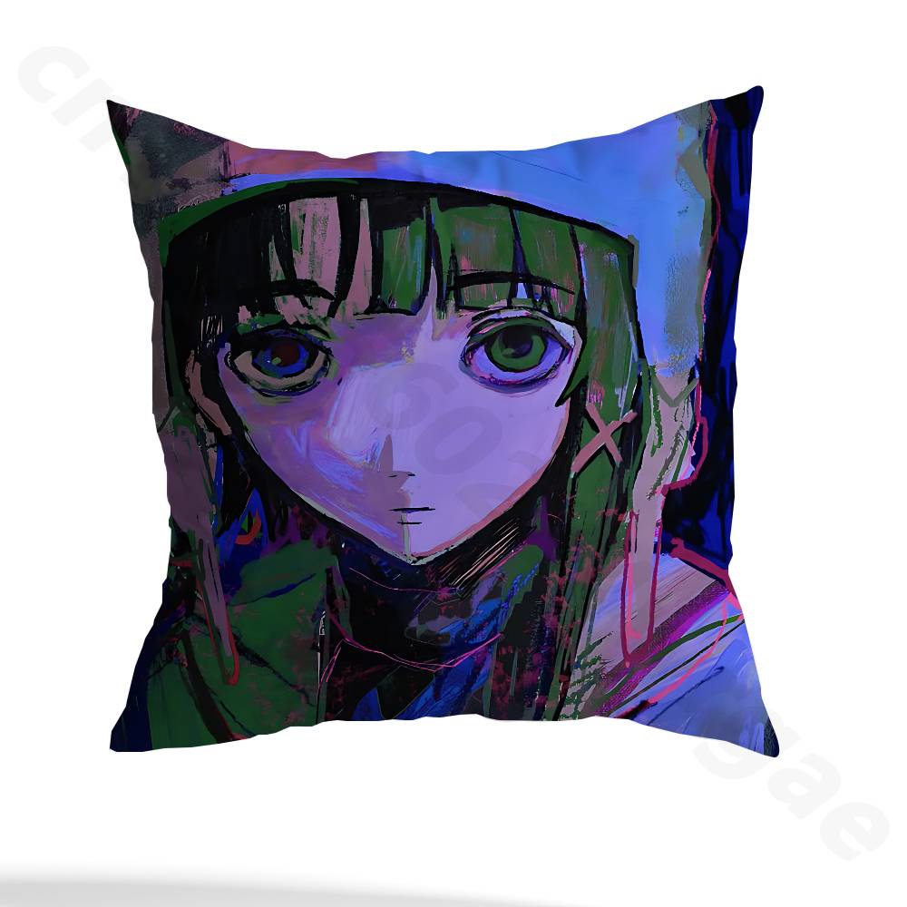 Serial Experiments Lain Pillow Case Sofa Living Room Bedroom Headboard Backrest Cushion Square Cushion Nap Time