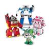 SBSG Robocar Poli Pacote com 4 Poli + Âmbar + Roy + Helly Robôs Transformáveis, 4" Ação Transformável