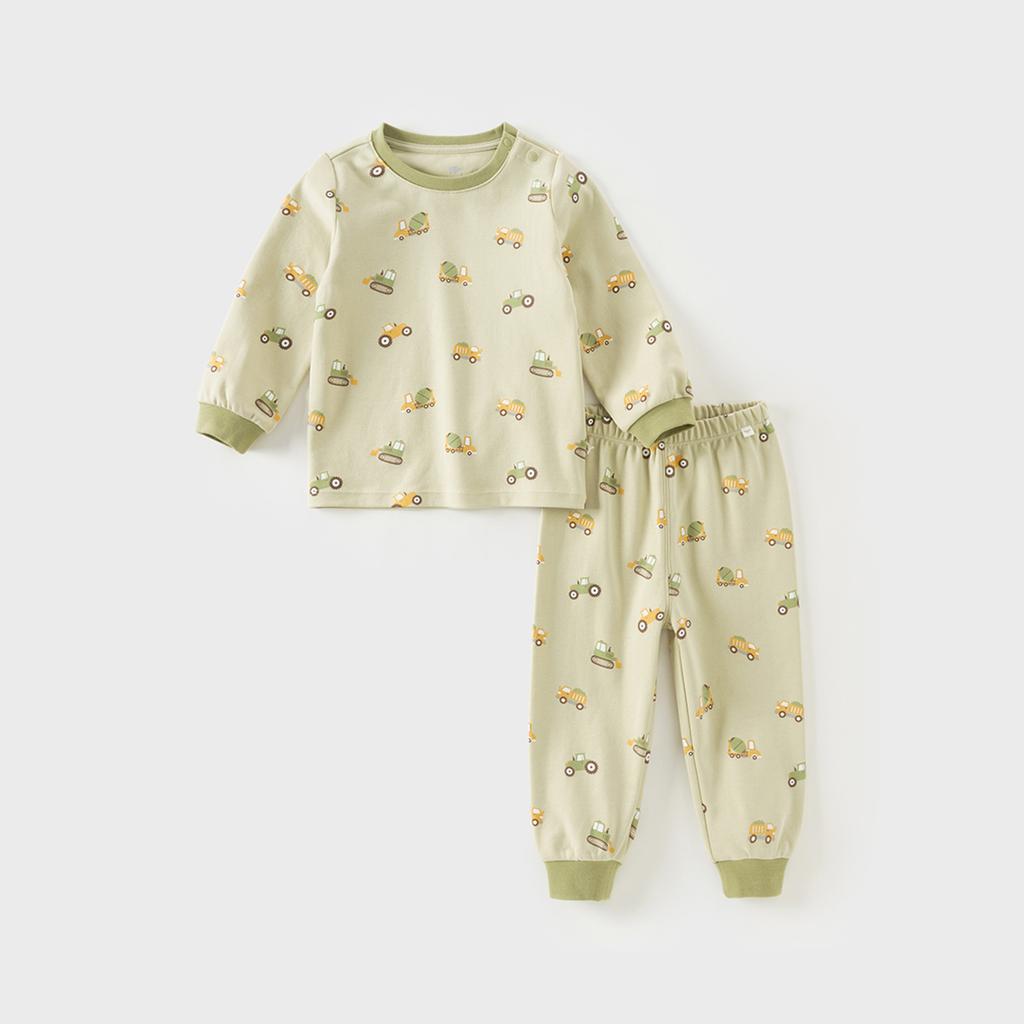 David Bella Boys' Underwear Set Antibacterial Autumn Clothes New Children's Pure Cotton Autumn Clothes Autumn Pants Baby Sleepwear Two Piece Set