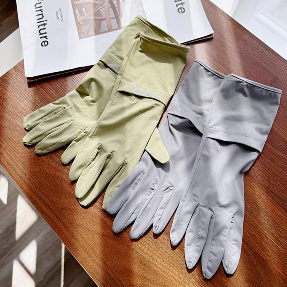 Ice Silk Sun Protection Riding Gloves Breathable Summer Driving Mittens  Woman