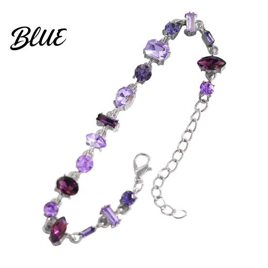 Delicate Chain Bracelet Women Irregular Cubic Zirconia Inlaid Adjustable Length