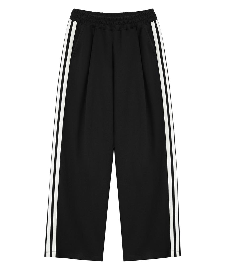 BRENSON Line Track One-Pleat Wide Sweatpants ( 4 Colors )