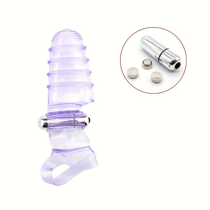Adult Supplies Sex Toy Strong Vibrating G-spot Massage Finger Sleeve Masturbation Finger Vibrator Buckle Cover, Adult Erotic Sex