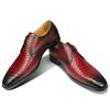 Fashion Fashion Wedding Shoe Snake Design Printing Loafers Zapatos Hombre Elegant Office Casual Metal Buckle Male Wear Rubber Bottom Red
