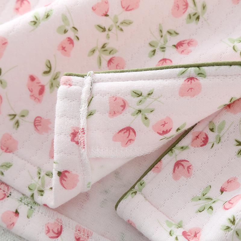 Women's Quilted Lapel Pajamas: Thick, Warm Cotton Loungewear for Autumn & Winter