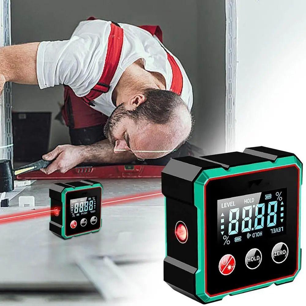 Laser Gauge Digital Angle Gauge 0-90° Range Inclinometer Magnetic Protractor  DIY Projects
