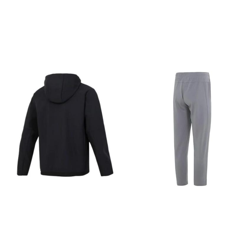 Under Armour Versatile Solid Color Loose Fit Hooded Zip-Up Long Sleeve Mid-Waist Elastic Pants Casual Sports Set Unisex Sets 24600408-001+23600703-014