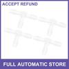 Plastic Hose Barb Fitting 764" T 3 Way Splicer Joint Aquarium PP Clear 4Pcs