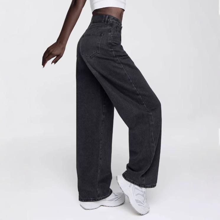 Женские джинсы, популярные в трансграничной торговле в России - Стильные брюки для женщин 28 чёрный