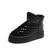 Winter Fleece Warm Diamond Patterned Snow Boots for Women
