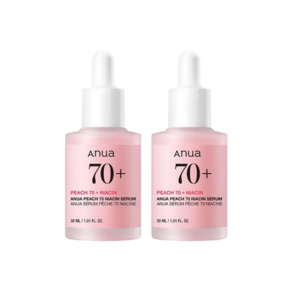 

ANUA Peach 70 Niacinamide Serum Brightening Hydrating Glow Care 30ml (2 Pack)
