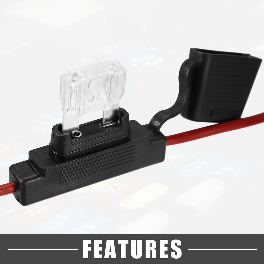 ABSOPRO Fuse Holder 80A Max Style Fuse 10 AWG Fuse Holder Waterproof 10