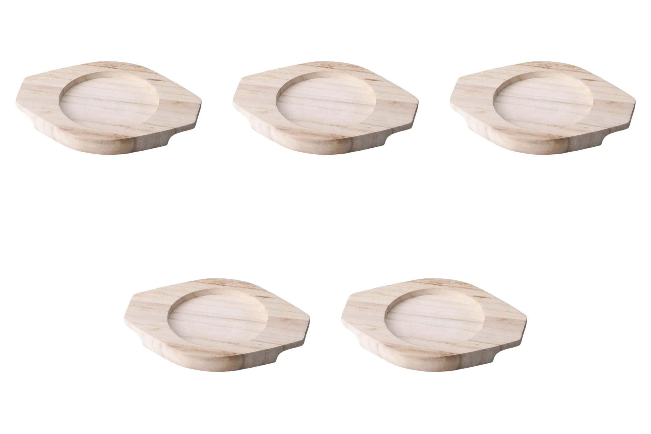 

Set of 5 15cm Flat Wooden Stands x x Inner Wooden Setomonohonpo [19.6 14.5 2cm, 10.6cm] Stands,