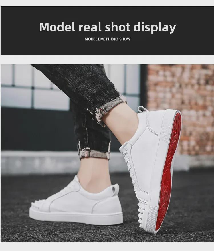 Men's 2025 Spring Trend Rivet Sneakers - Stylish, Niche, Low-Top Design.